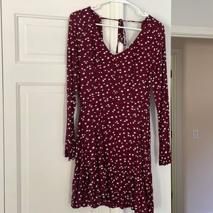 Maroon Floral Dress